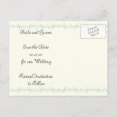 Paris bruiloft munt Eiffeltoren Save the Date Aankondigingskaart (Achterkant)