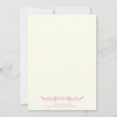 Paris bruiloft roze Eiffeltoren vrijgezellenfeest Kaart (Achterkant)