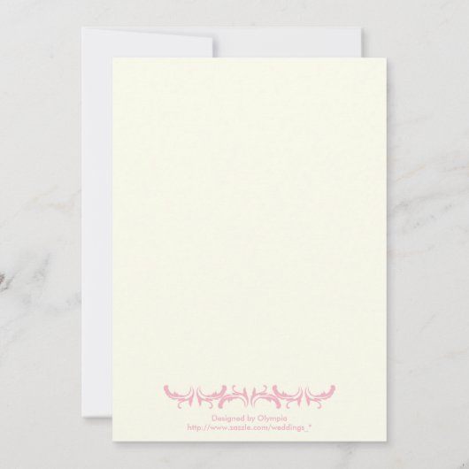 Paris bruiloft roze Eiffeltoren vrijgezellenfeest Kaart (Achterkant)