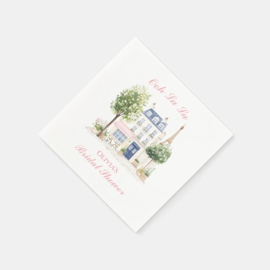 Paris Bruiloftsfeestje Parijse Café Servet (Hoek)