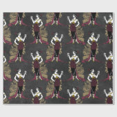  Paris Burgundy en Faux Gold Wine Art Deco Cadeaupapier (Vlak)