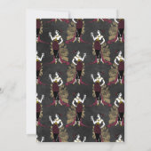 Paris Burgundy en Faux Gold Wine Art Deco Wedding Kaart (Achterkant)