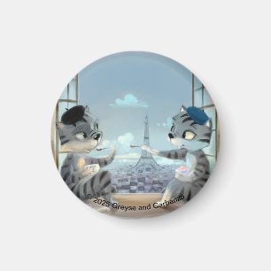 Paris by Day Circle Magnet (Diverse maten)
