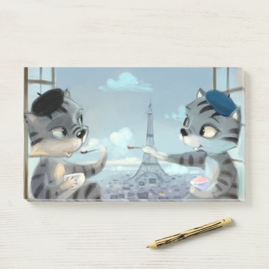 Paris by Day Notities 10" x 6" Post-it® Notes (Op bureau)