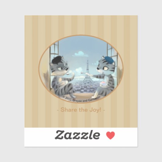 Paris by Day Vinyl Sticker - Joy ( Verschillende m (Vel)