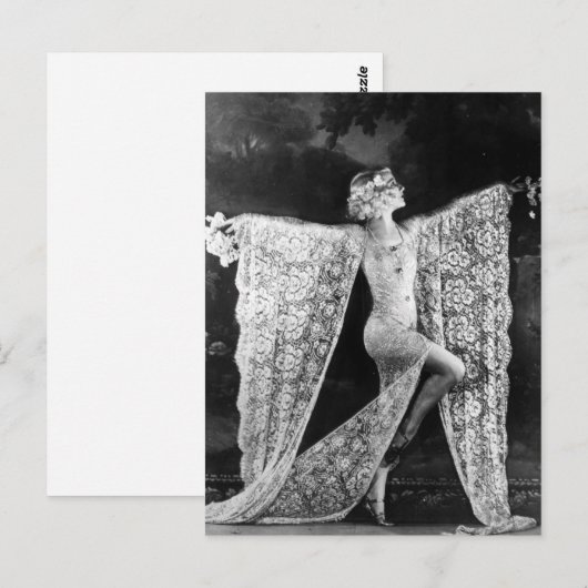 Paris Cabaret Dancer Briefkaart (Voorkant / Achterkant)
