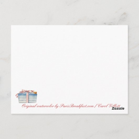 Paris Cadeaux Briefkaart (Achterkant)