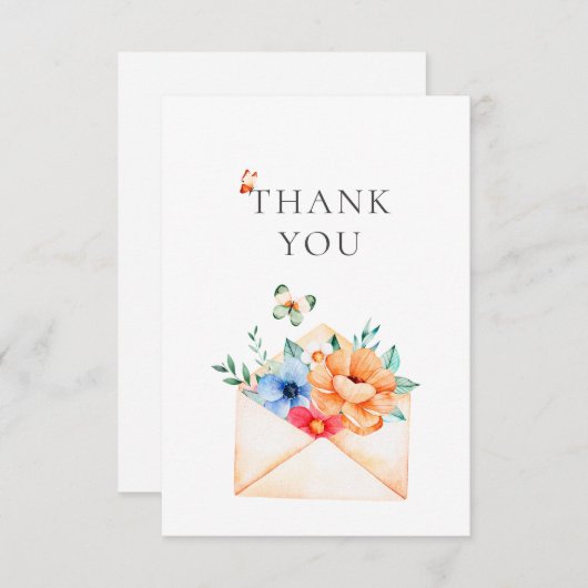 Paris Café Bakkerij Aquarel  Bedankkaart (Voorkant / Achterkant)