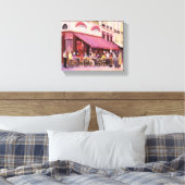 Paris Cafe Bar Canvas Afdruk (Insitu (Slaapkamer))