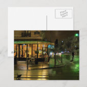 Paris Cafe bij nacht Briefkaart (Voorkant / Achterkant)
