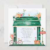 Paris Café Boulangerie Aquarel Baby Shower Bedankt (Voorkant)