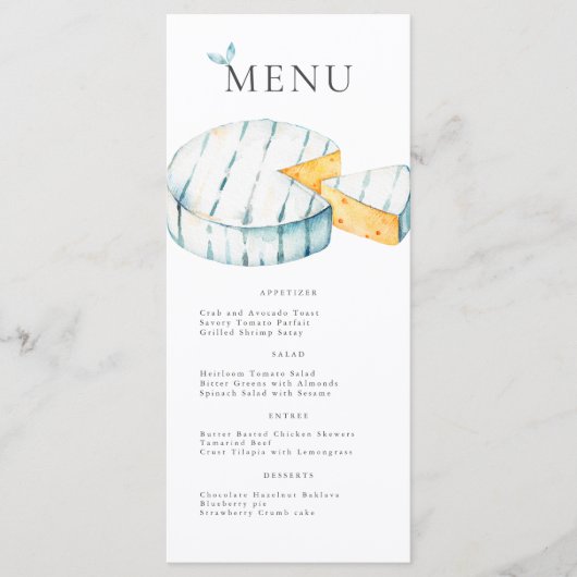 Paris Cafe Boulangerie Brie Cheese Menu (Voorkant)