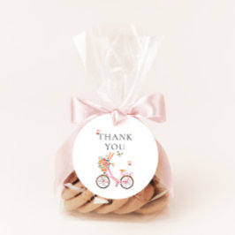 Paris Cafe Boulangerie Pink Bicycle Waterverf Bedankjes Labels
