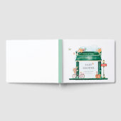 Paris Cafe Boulangerie Waterverf Baby shower Gastenboek (Volledig)