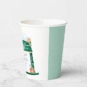 Paris Cafe Boulangerie Waterverf Baby shower Papieren Bekers (Links)