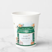 Paris Cafe Boulangerie Waterverf Baby shower Papieren Bekers (Voorkant)
