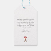 Paris Cafe Boulangerie Waterverf Dank u Cadeaulabel (Achterkant)