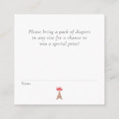 Paris Cafe Boulangerie Waterverf Diaper Raffle En Informatiekaartje (Achterkant)