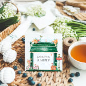 Paris Cafe Boulangerie Waterverf Diaper Raffle En Informatiekaartje