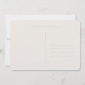 Paris Cafe Briefkaart Linen Note Card Briefpapier  (Achterkant)