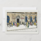 Paris Cafe Briefkaart Linen Note Card Briefpapier  (Voorkant)