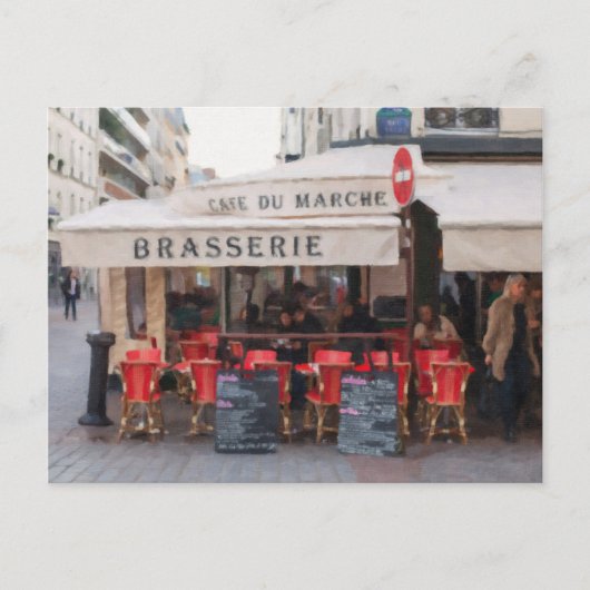 Paris Cafe Briefkaart - Parijs, Frankrijk (Voorkant)