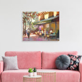 Paris Cafe Canvas Afdruk (Insitu (Woonkamer))