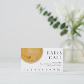 Paris Cafe Coffee Drink Loyalty/Punch Card Klantenkaartje (Staand voorkant)