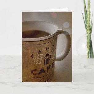 Paris Cafe Coffee Note Cards Kaart
