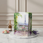 Paris Café Eiffeltoren Aquarel Medium Cadeauzakje