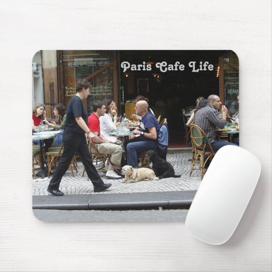 Paris Cafe Life Mousepad Muismat (Met muis)