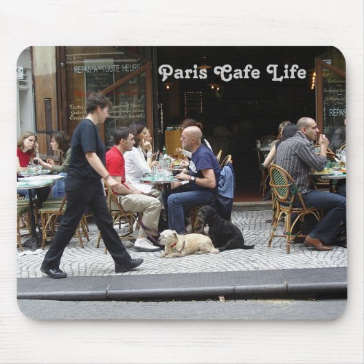 Paris Cafe Life Mousepad Muismat (Voorkant)