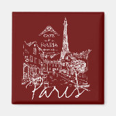Paris cafe magnet (Voorkant)