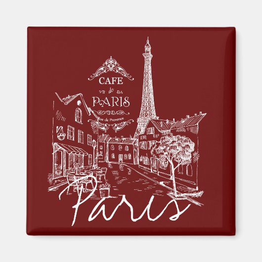 Paris cafe magnet (Voorkant)