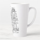 Paris Café–Meet Me in Paris in Pink & Eiffel Tower Latte Mok (Rechts)