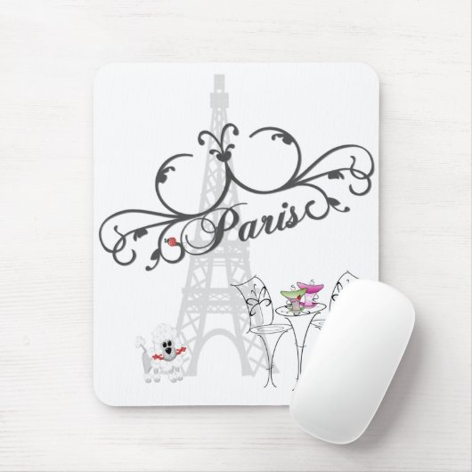 Paris Cafe Mousepad Muismat (Met muis)