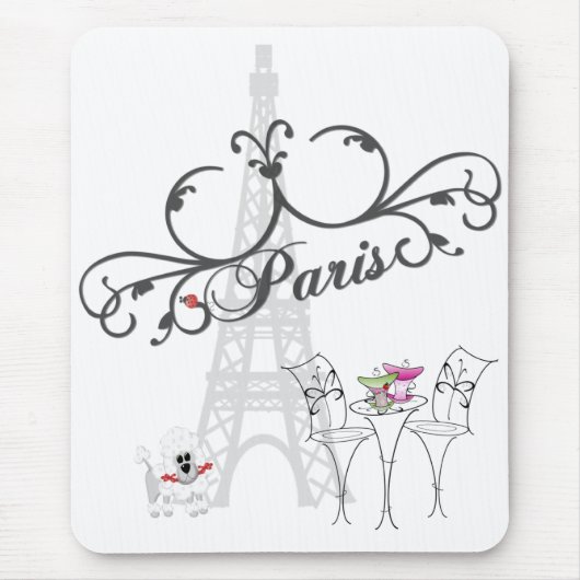 Paris Cafe Mousepad Muismat (Voorkant)