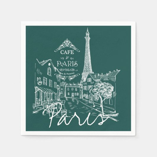 Paris cafe napkins servet (Voorkant)