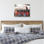 Paris Café op Rue Cler Gallery Wrap Canvas Kunst (Insitu (Slaapkamer))
