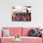 Paris Café op Rue Cler Gallery Wrap Canvas Kunst (Insitu (Woonkamer))