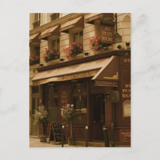 Paris Cafe overdag Briefkaart