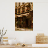 Paris Cafe overdag Poster (Keuken)