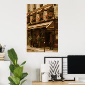 Paris Cafe overdag Poster (Thuiskantoor)