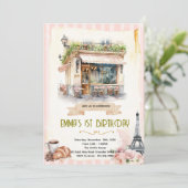Paris cafe party invitation kaart (Staand voorkant)