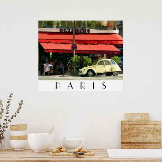 Paris Cafe Poster (Keuken)