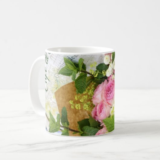 Paris Cafe Rose Klassieke Mok (Voorkant links)