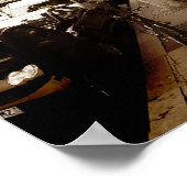 Paris Cafe Scene (I) - Panorama Poster (Hoek)