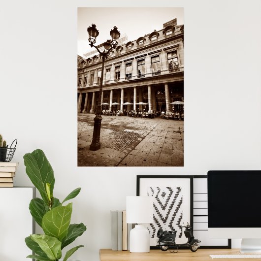 Paris Cafe Scene (III) Poster (Thuiskantoor)