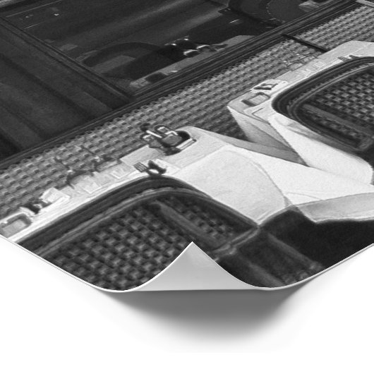 Paris Cafe Scene (IV) Poster (Hoek)