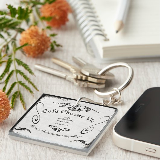 Paris Cafe Sleutelhanger (Voorkant Rechts)
